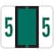 Smead Label, Bccrn, Endtab, 5, Dkgn Pk SMD67375 - alternate 1